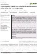 Cover page: Myocardial injury in patients with hemodynamic derangements during and/or after liver transplantation