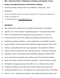 Cover page: PM2.5 exposure close to marijuana smoking and vaping: A case study in residential indoor and outdoor settings