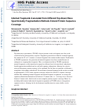 Cover page: Internal Fragments Generated from Different Top-Down Mass Spectrometry Fragmentation Methods Extend Protein Sequence Coverage.