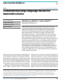 Cover page of A multimodal large language model for materials science