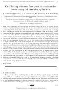 Cover page: Oscillating viscous flow past a streamwise linear array of circular cylinders