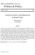 Cover page: Going Forward by Going Backward to Benefit Taxes