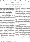 Cover page: State Dependent Statistical Timing Model for Voltage Scaled Circuits