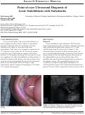 Cover page: Point-of-care Ultrasound Diagnosis of Acute Sialolithiasis with Sialadenitis