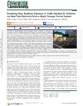 Cover page: Emulating Near-Roadway Exposure to Traffic-Related Air Pollution via Real-Time Emissions from a Major Freeway Tunnel System