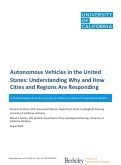 Cover page: Autonomous Vehicles in the United States: Understanding Why and How Cities and Regions Are Responding