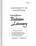 Cover page: EVALUATION OF URANIUM SHIELDING IN THE TRANSPORTATION OF RADIOISOTOPES