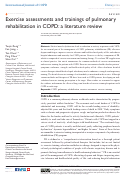 Cover page: Exercise assessments and trainings of pulmonary rehabilitation in COPD: a literature review