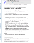Cover page: ERP indices of performance monitoring and feedback processing in psychosis: A meta-analysis