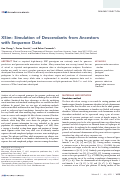 Cover page: XSim: Simulation of Descendants from Ancestors with Sequence Data