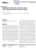 Cover page: Evolutionary Diversity and Turn-Over of Sex Determination in Teleost Fishes