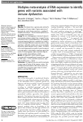 Cover page: Multiplex meta-analysis of RNA expression to identify genes with variants associated with immune dysfunction