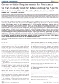 Cover page: Genome-Wide Requirements for Resistance to Functionally Distinct DNA-Damaging Agents