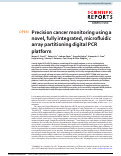 Cover page: Precision cancer monitoring using a novel, fully integrated, microfluidic array partitioning digital PCR platform