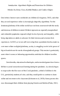 Cover page: Introduction <i>Algorithmic Rights and Protections for Children</i>
