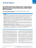 Cover page: Sex-Differential Gene Expression in Developing Human Cortex and Its Intersection With Autism Risk Pathways.