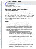 Cover page: Survivorship: cognitive function, version 1.2014.