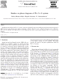 Cover page: Studies on phase diagram of Pb–Cr–O system