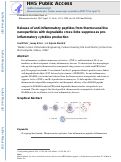 Cover page: Release of Anti-inflammatory Peptides from Thermosensitive Nanoparticles with Degradable Cross-Links Suppresses Pro-inflammatory Cytokine Production