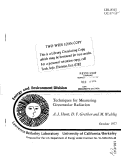 Cover page: TECHNIQUES FOR MEASURING CIRCUMSOLAR RADIATION