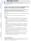 Cover page: Prevalence and Predictors of Nonalcoholic Steatohepatitis Using Multiple Non-Invasive Methods: Data from NHANES III.