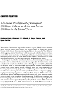 Cover page: The Social Development of Immigrant Children