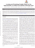 Cover page: Locating and Prioritizing Suitable Places for the Implementation of Artificial Groundwater Recharge Plans