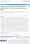 Cover page: Taking action to advance the study of race and ethnicity: the Women’s Health Initiative (WHI)