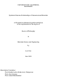 Cover page: Synthesis-Structure Relationships of Nanostructured Materials