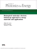 Cover page: Bioinspired molecular electrets: bottom-up approach to energy materials and applications