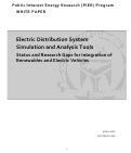 Cover page: Electric Distribution System Simulation and Analysis Tools: Status and Research Gaps for Integration of Renewables and Electric Vehicles