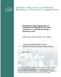 Cover page: Performance based approaches in standards and regulations for smart ventilation in residential buildings: a summary review