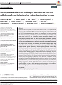 Cover page: Sex‐dependent effects of an Hnrnph1 mutation on fentanyl addiction‐relevant behaviors but not antinociception in mice