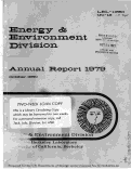 Cover page: ENERGY &amp; ENVIRONMENT DIVISION ANNUAL REPORT 1979
