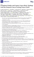 Cover page: Polyphenol Intake and Gastric Cancer Risk: Findings from the Stomach Cancer Pooling Project (StoP)