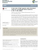 Cover page: A new class of high capacity cation-disordered oxides for rechargeable lithium batteries: Li–Ni–Ti–Mo oxides