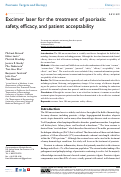 Cover page: Excimer laser for the treatment of psoriasis: safety, efficacy, and patient acceptability