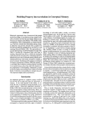 Cover page: Modeling Property Intercorrelations in Conceptual Memory