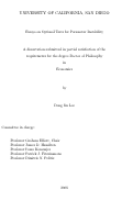 Cover page: Essays on optimal tests for parameter instability