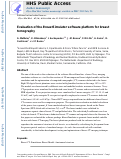 Cover page: Evaluation of the BreastSimulator software platform for breast tomography