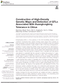 Cover page: Construction of High-Density Genetic Maps and Detection of QTLs Associated With Huanglongbing Tolerance in Citrus