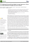Cover page: Are Methanol-Derived Foliar Methyl Acetate Emissions a Tracer of Acetate-Mediated Drought Survival in Plants?