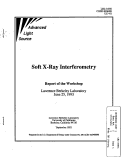 Cover page: Workshop on Soft X-Ray Interferometry