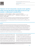 Cover page: Oxytocin, but not vasopressin, impairs social cognitive ability among individuals with higher levels of social anxiety: a randomized controlled trial