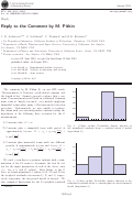 Cover page: Reply to the Comment by M. Pitkin