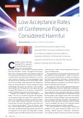 Cover page: Low Acceptance Rates of Conference Papers Considered Harmful