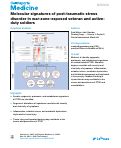 Cover page: Molecular signatures of post-traumatic stress disorder in war-zone-exposed veteran and active-duty soldiers