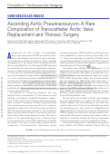 Cover page: Ascending Aortic Pseudoaneurysm: A Rare Complication of Transcatheter Aortic Valve Replacement and Thoracic Surgery.