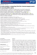 Cover page: A meta‐analysis comparing first‐line immunosuppressants in neuromyelitis optica