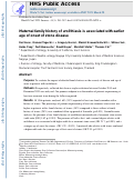 Cover page: Maternal family history of urolithiasis is associated with earlier age of onset of stone disease.